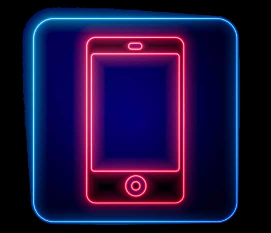 neon phone icon